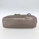 GUCCI GG implementation Tote Bag PVC Silver 211137 Auth BA9306-5