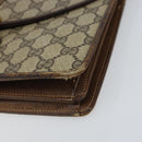 GUCCI GG Supreme Horsebit Shoulder Bag PVC Beige Gold 33 001 3376 Auth BA9313-9