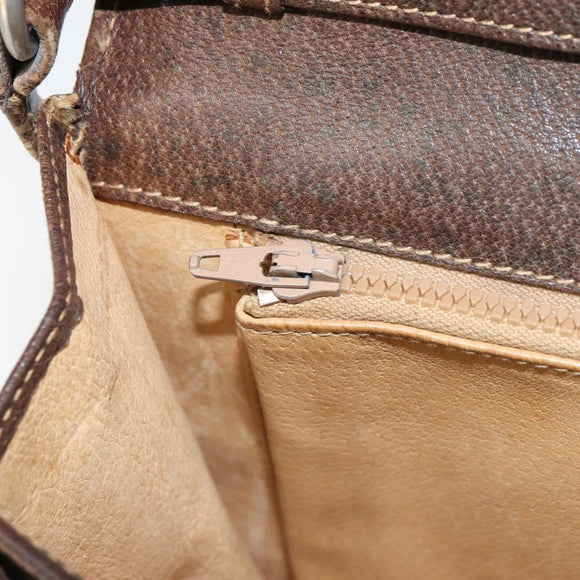 GUCCI GG Supreme Horsebit Shoulder Bag PVC Beige Gold 33 001 3376 Auth BA9313