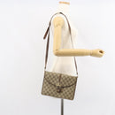 GUCCI GG Supreme Horsebit Shoulder Bag PVC Beige Gold 33 001 3376 Auth BA9313-24