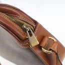 CELINE Macadam Canvas Shoulder Bag PVC Leather Brown Gold Auth BA9314-8