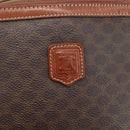 CELINE Macadam Canvas Shoulder Bag PVC Leather Brown Gold Auth BA9314-19