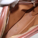 CELINE Macadam Canvas Shoulder Bag PVC Leather Brown Gold Auth BA9314-10