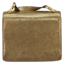 Salvatore Ferragamo Gancini Shoulder Bag Leather Gold Tone Auth BA9316-3