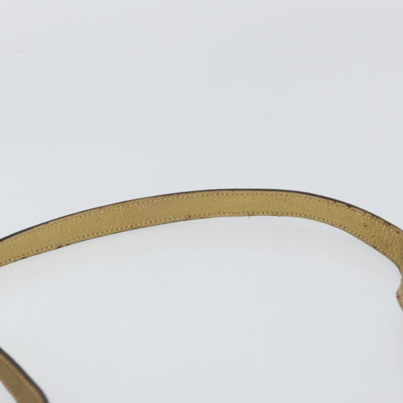 Salvatore Ferragamo Gancini Shoulder Bag Leather Gold Tone Auth BA9316