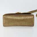 Salvatore Ferragamo Gancini Shoulder Bag Leather Gold Tone Auth BA9316-9