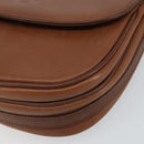 Burberrys Shoulder Bag Leather Brown Gold Auth BA9317-9