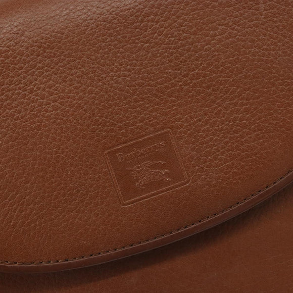Burberrys Shoulder Bag Leather Brown Gold Auth BA9317
