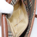 Burberrys Shoulder Bag Leather Brown Gold Auth BA9317-21