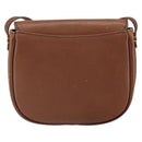 Burberrys Shoulder Bag Leather Brown Gold Auth BA9317-2