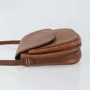 Burberrys Shoulder Bag Leather Brown Gold Auth BA9317-4