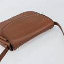 Burberrys Shoulder Bag Leather Brown Gold Auth BA9317-6