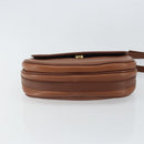 Burberrys Shoulder Bag Leather Brown Gold Auth BA9317-5