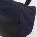 Jimmy Choo Sophia S Tote Bag Canvas Navy Silver Auth BA9319-14