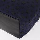 Jimmy Choo Sophia S Tote Bag Canvas Navy Silver Auth BA9319-16