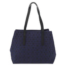 Jimmy Choo Sophia S Tote Bag Canvas Navy Silver Auth BA9319-2