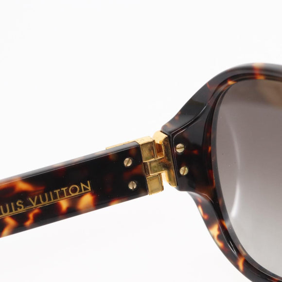LOUIS VUITTON Supson Oversized Sunglasses plastic Brown LV Auth BA9323