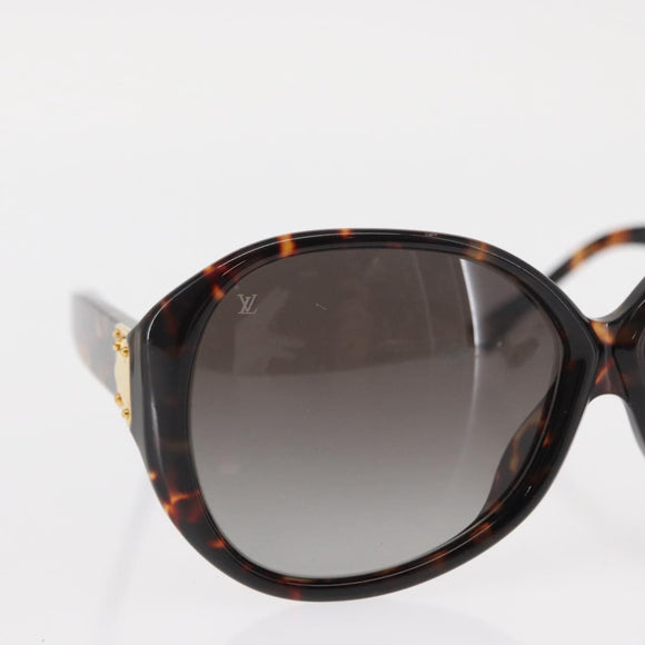 LOUIS VUITTON Supson Oversized Sunglasses plastic Brown LV Auth BA9323