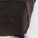 HERMES Acape Luco PM Hand Bag Nylon Dark Brown Auth BA9324-9