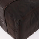 HERMES Acape Luco PM Hand Bag Nylon Dark Brown Auth BA9324-14