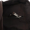 HERMES Acape Luco PM Hand Bag Nylon Dark Brown Auth BA9324-10