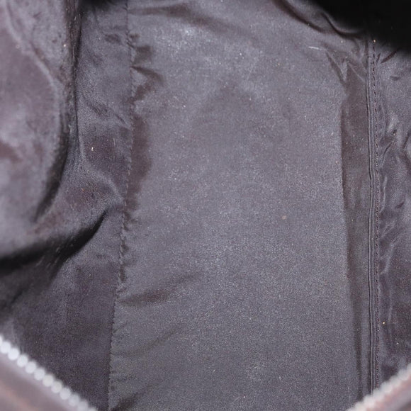 HERMES Acape Luco PM Hand Bag Nylon Dark Brown Auth BA9324