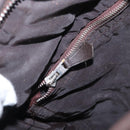 HERMES Acape Luco PM Hand Bag Nylon Dark Brown Auth BA9324-19