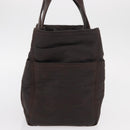 HERMES Acape Luco PM Hand Bag Nylon Dark Brown Auth BA9324-3