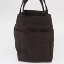 HERMES Acape Luco PM Hand Bag Nylon Dark Brown Auth BA9324-4