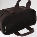 HERMES Acape Luco PM Hand Bag Nylon Dark Brown Auth BA9324-6
