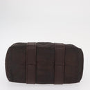 HERMES Acape Luco PM Hand Bag Nylon Dark Brown Auth BA9324-5