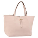 Salvatore Ferragamo Gancini Tote Bag Leather Pink Gold Auth BA9328-1