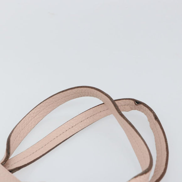 Salvatore Ferragamo Gancini Tote Bag Leather Pink Gold Auth BA9328