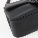 Salvatore Ferragamo Vala Shoulder Bag Leather Black Silver Auth BA9331-11