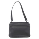 Salvatore Ferragamo Vala Shoulder Bag Leather Black Silver Auth BA9331-3