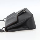 Salvatore Ferragamo Vala Shoulder Bag Leather Black Silver Auth BA9331-4