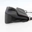 Salvatore Ferragamo Vala Shoulder Bag Leather Black Silver Auth BA9331-5