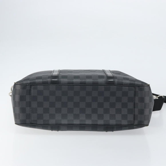 LOUIS VUITTON Damier Graphite Tadao Shoulder Bag 2way N51192 LV Auth BA9332