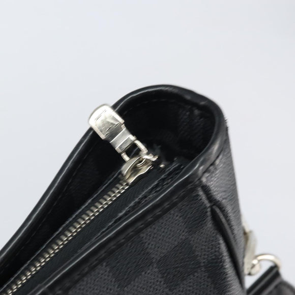 LOUIS VUITTON Damier Graphite Tadao Shoulder Bag 2way N51192 LV Auth BA9332