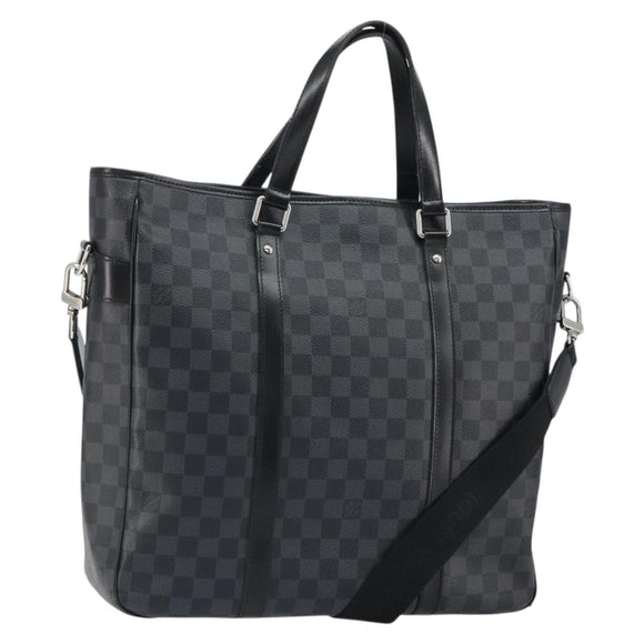 LOUIS VUITTON Damier Graphite Tadao Shoulder Bag 2way N51192 LV Auth BA9332