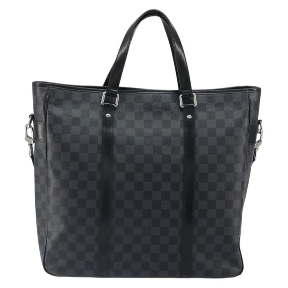 LOUIS VUITTON Damier Graphite Tadao Shoulder Bag 2way N51192 LV Auth BA9332