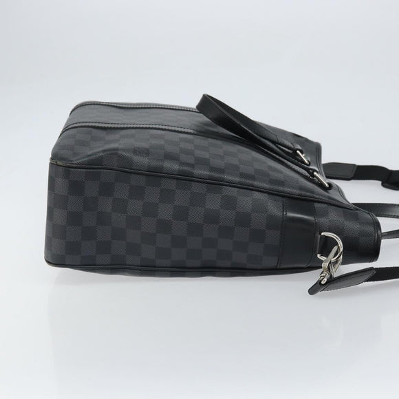 LOUIS VUITTON Damier Graphite Tadao Shoulder Bag 2way N51192 LV Auth BA9332