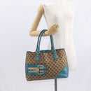 GUCCI GG Canvas Horsebit Tote Bag Beige Gold 137385 Auth BA9333-22