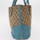 GUCCI GG Canvas Horsebit Tote Bag Beige Gold 137385 Auth BA9333-3