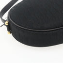 Christian Dior Trotter Canvas Shoulder Bag Black Gold Auth BA9335-15