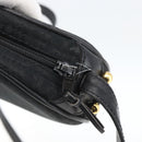 Christian Dior Trotter Canvas Shoulder Bag Black Gold Auth BA9335-9