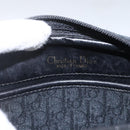 Christian Dior Trotter Canvas Shoulder Bag Black Gold Auth BA9335-10