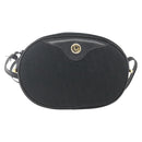 Christian Dior Trotter Canvas Shoulder Bag Black Gold Auth BA9335-13
