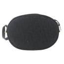 Christian Dior Trotter Canvas Shoulder Bag Black Gold Auth BA9335-2