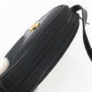 Christian Dior Trotter Canvas Shoulder Bag Black Gold Auth BA9335-6